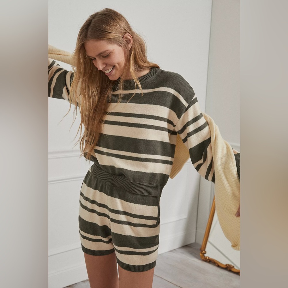 Anthropologie Striped Lounge Set